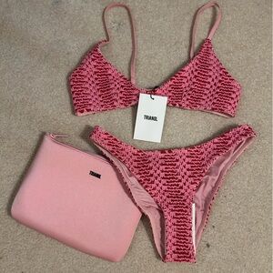 Triangl Swimwear Alina Pink Textured Bikini Set